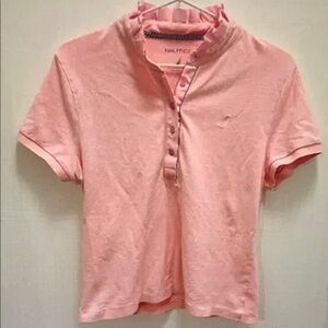 Nautica Women's Light Pink Polo Shirt